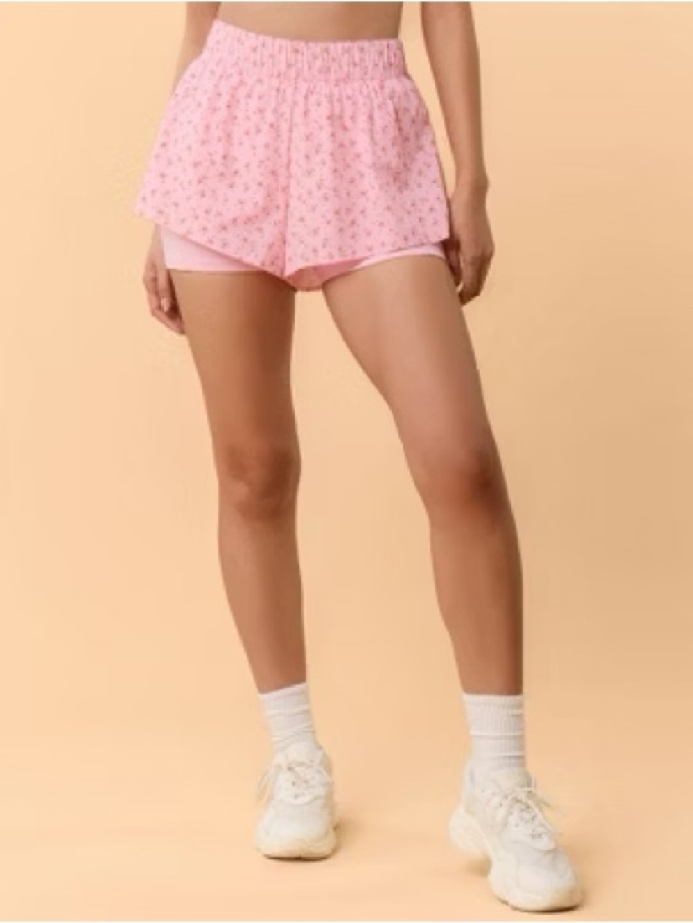 Blogilates woven ruffle shorts